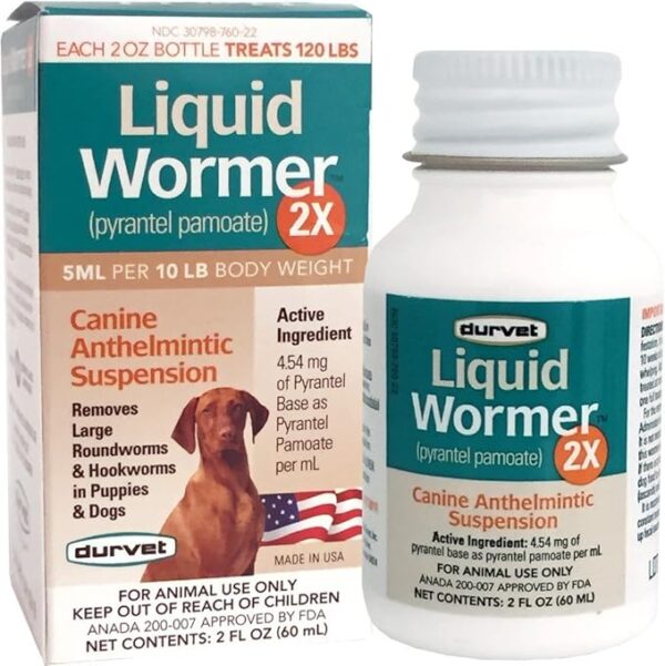 Durvet 2X Liquid Wormer – 2 oz - Image 2